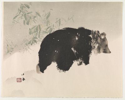 Bear In Snow by Takeuchi Seiho